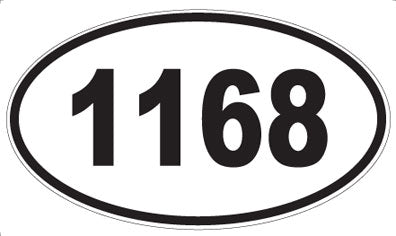1168 - Oval Sticker