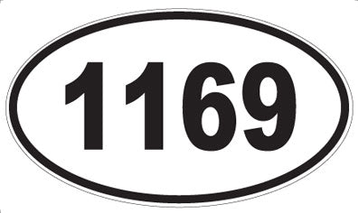 1169 - Oval Sticker
