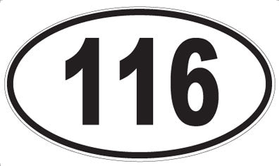 116 - Oval Sticker