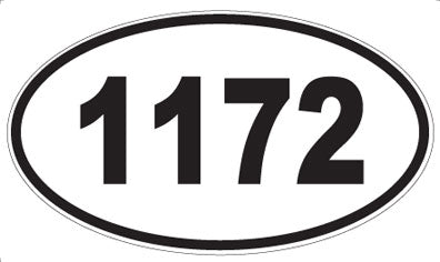 1172 - Oval Sticker