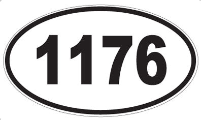 1176 - Oval Sticker