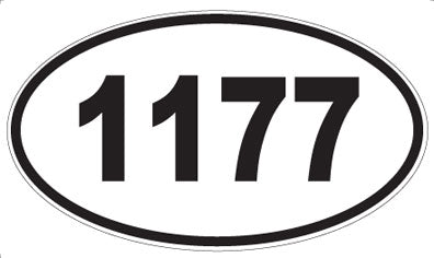 1177 - Oval Sticker