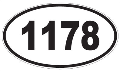 1178 - Oval Sticker