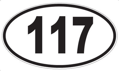 117 - Oval Sticker