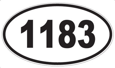 1183 - Oval Sticker