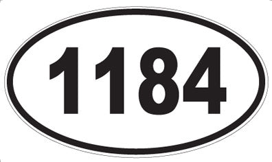 1184 - Oval Sticker
