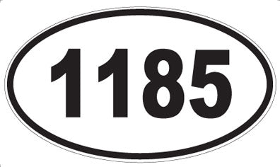 1185 - Oval Sticker