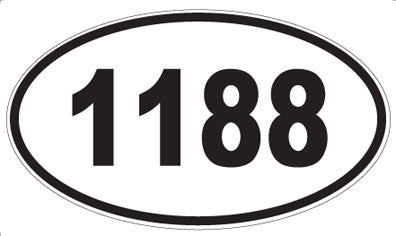 1188 - Oval Sticker