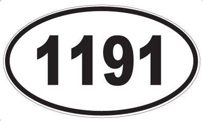 1191 - Oval Sticker