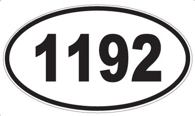 1192 - Oval Sticker