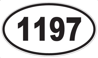 1197 - Oval Sticker