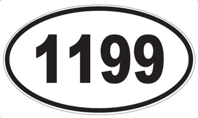 1199 - Oval Sticker