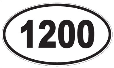 1200 - Oval Sticker