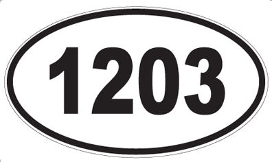 1203 - Oval Sticker