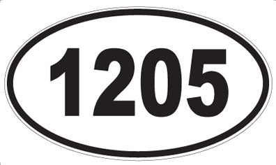 1205 - Oval Sticker