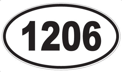 1206 - Oval Sticker