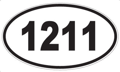 1211 - Oval Sticker