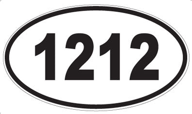 1212 - Oval Sticker