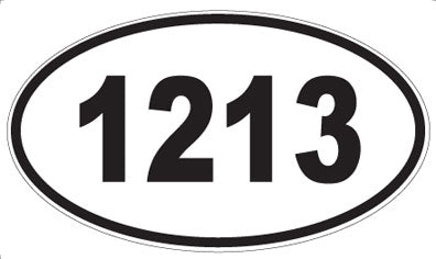 1213 - Oval Sticker