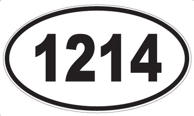 1214 - Oval Sticker