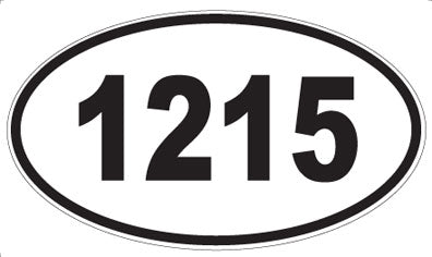 1215 - Oval Sticker