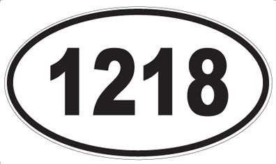 1218 - Oval Sticker