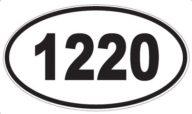 1220 - Oval Sticker