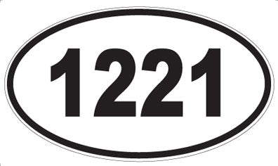 1221 - Oval Sticker