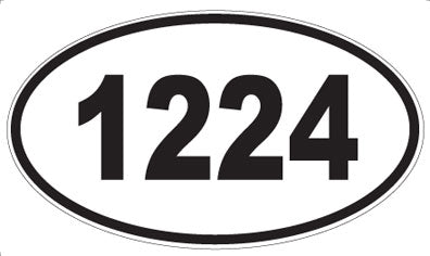 1224 - Oval Sticker