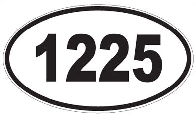1225 - Oval Sticker