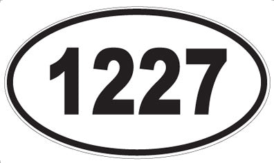 1227 - Oval Sticker