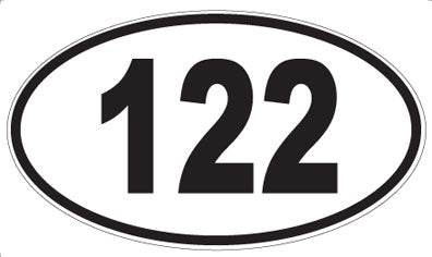 122 - Oval Sticker