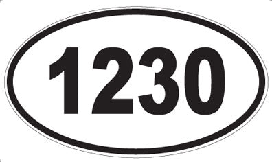 1230 - Oval Sticker