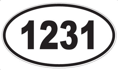1231 - Oval Sticker