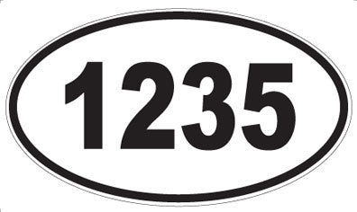 1235 - Oval Sticker