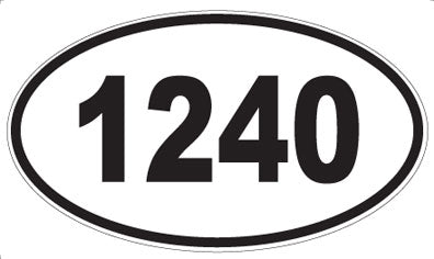 1240 - Oval Sticker