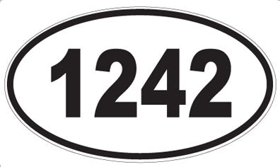 1242 - Oval Sticker