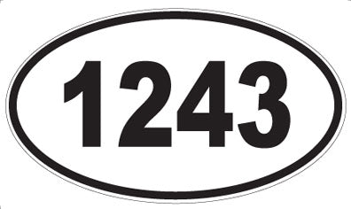 1243 - Oval Sticker
