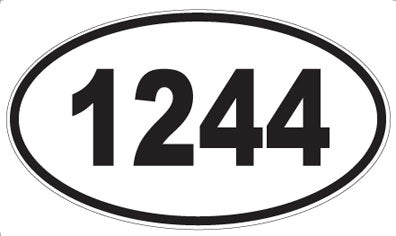 1244 - Oval Sticker
