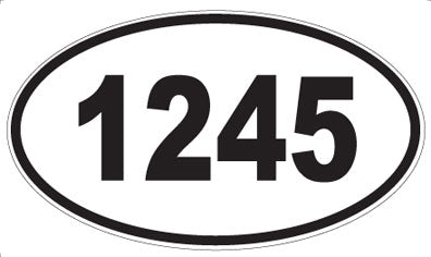 1245 - Oval Sticker