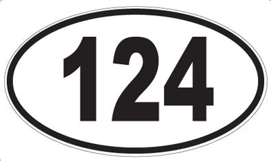 124 - Oval Sticker