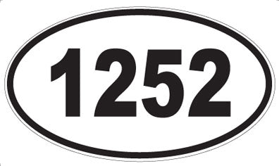 1252 - Oval Sticker