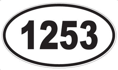 1253 - Oval Sticker