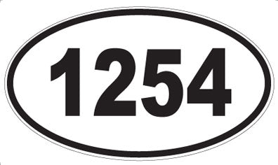 1254 - Oval Sticker