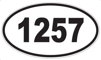 1257 - Oval Sticker