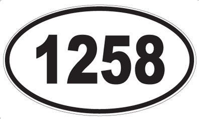 1258 - Oval Sticker