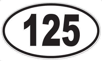 125 - Oval Sticker