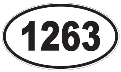 1263 - Oval Sticker