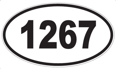 1267 - Oval Sticker