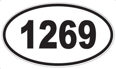 1269 - Oval Sticker